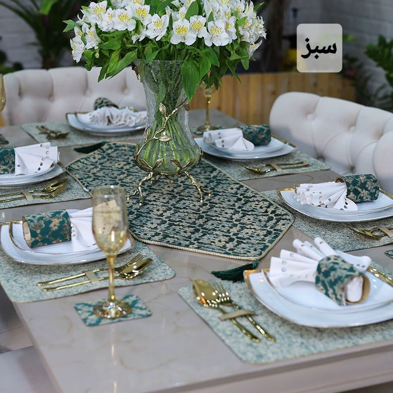 ست کامل زیربشقابی نهارخوری طرح خاتون