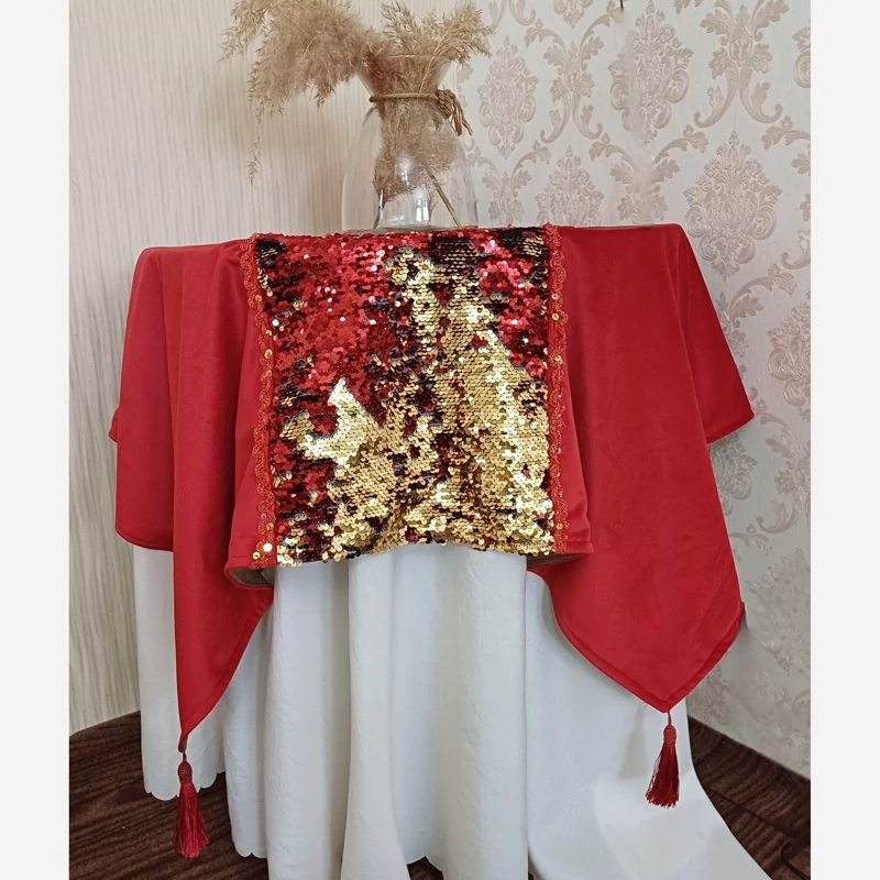 رومیزی مخمل پولکی مخصوص شب یلدا