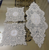 رومیزی سه تیکه زردوز مدل 《ویکتوریا》