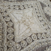 ست سه تیکه رومیزی کارشده با مروارید و ملیله طرح(ویکتوریا)